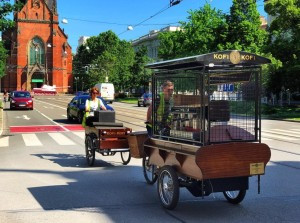 Silnej kluk pro pojízdné kavárny Kofi-Kofi